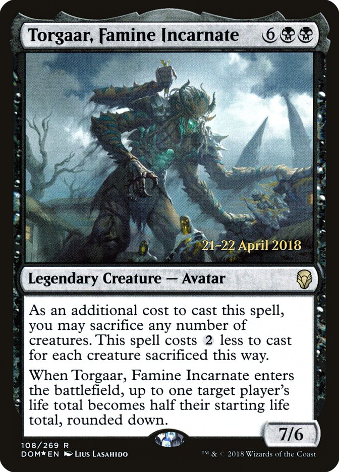 Torgaar, Famine Incarnate [Dominaria Prerelease Promos] | Gamers Paradise