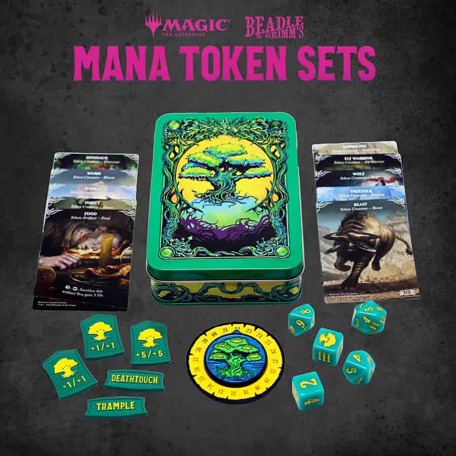 BEADLE AND GRIMM'S: MAGIC THE GATHERING: GREEN MANA TOKEN SET | Gamers Paradise