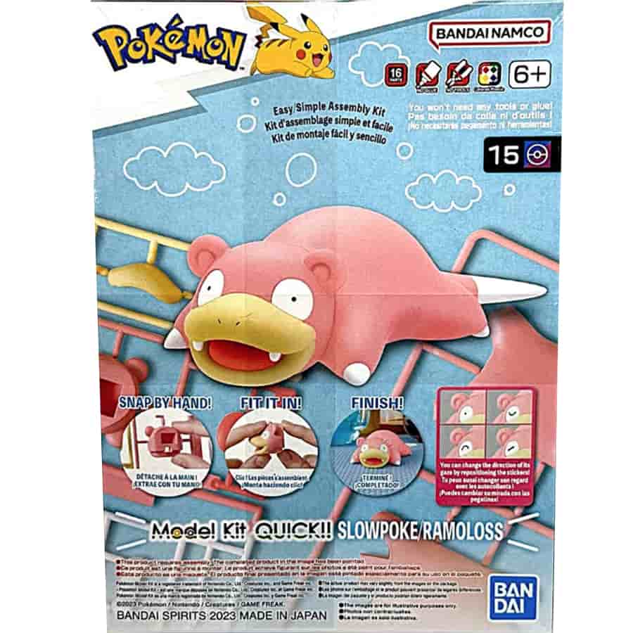 BANDAI HOBBY: QUICK POKEMON MODEL KIT: SLOWPOKE (MODEL 15) (POKEPLA MODEL KIT) | Gamers Paradise