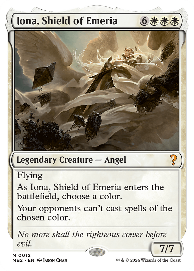 Iona, Shield of Emeria (White Border) [Mystery Booster 2] | Gamers Paradise