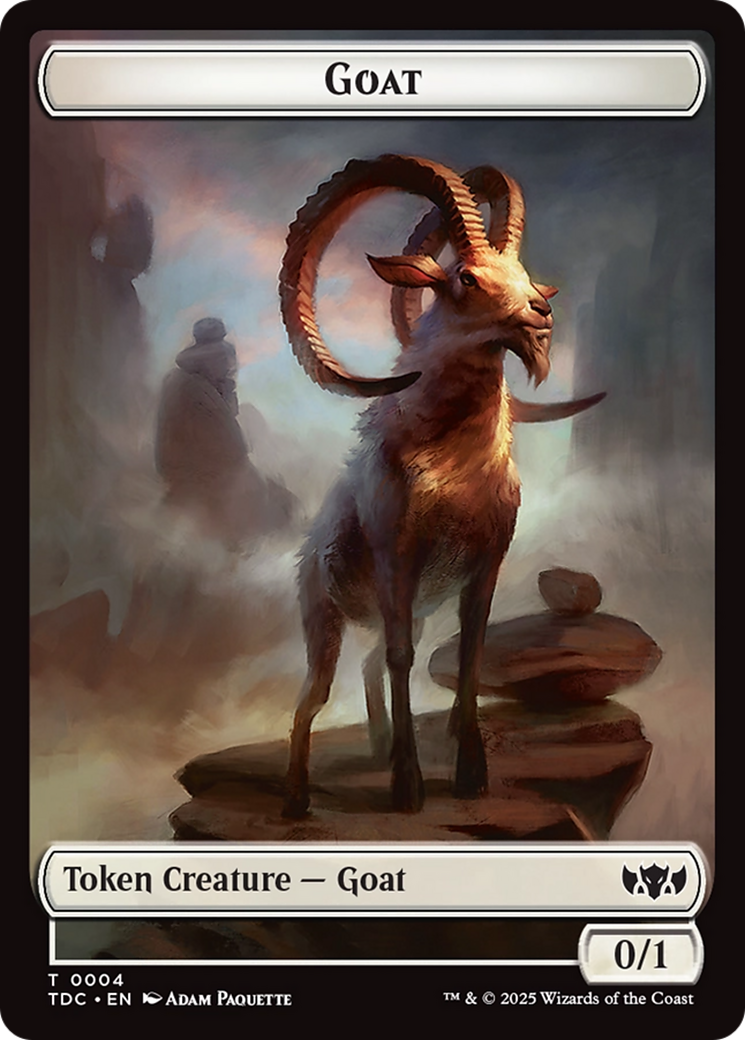 Goat // Timeless Witness Double-Sided Token [Tarkir: Dragonstorm Commander Tokens] | Gamers Paradise