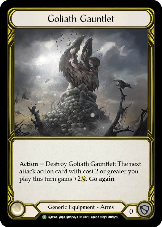 Goliath Gauntlet (Golden) [FAB064] (Promo)  Cold Foil | Gamers Paradise