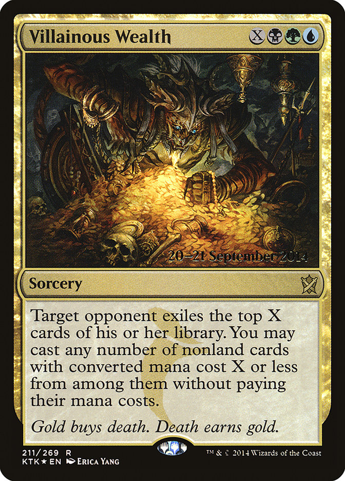Villainous Wealth [Khans of Tarkir Prerelease Promos] | Gamers Paradise