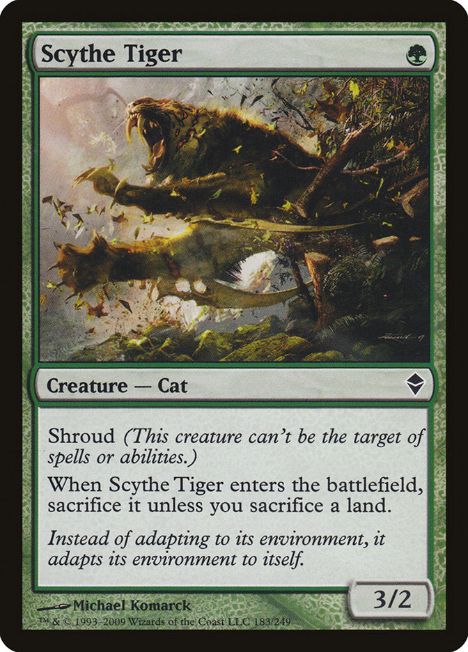 Scythe Tiger [Zendikar] | Gamers Paradise