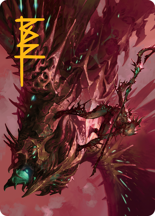Skyclave Invader Art Card (Gold-Stamped Signature) [March of the Machine Art Series] | Gamers Paradise