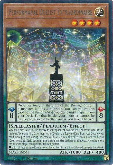 Performapal Duelist Extraordinaire [MAZE-EN024] Rare | Gamers Paradise