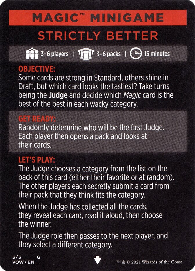 Strictly Better (Magic Minigame) [Innistrad: Crimson Vow Minigame] | Gamers Paradise