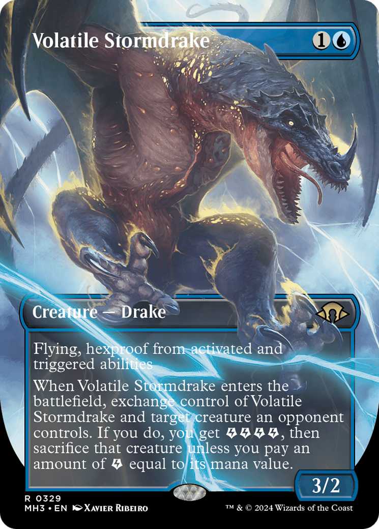 Volatile Stormdrake (Borderless) [Modern Horizons 3] | Gamers Paradise