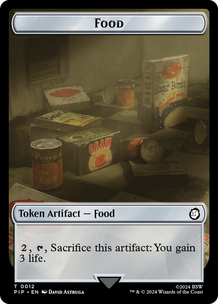 Food (0012) // Clue Double-Sided Token [Fallout Tokens] | Gamers Paradise