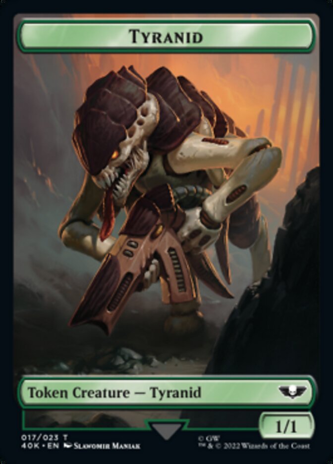 Tyranid (017) // Tyranid Gargoyle Double-Sided Token (Surge Foil) [Warhammer 40,000 Tokens] | Gamers Paradise
