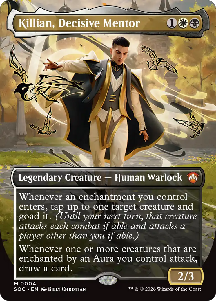 Killian, Decisive Mentor (Borderless) [Secrets of Strixhaven Commander] | Gamers Paradise