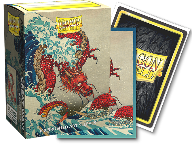 Dragon Shield: Standard 100ct Brushed Art Sleeves - The Great Wave | Gamers Paradise