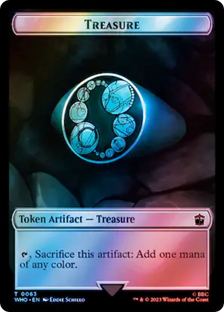 Human Noble // Treasure (0063) Double-Sided Token (Surge Foil) [Doctor Who Tokens] | Gamers Paradise