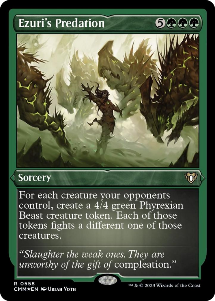 Ezuri's Predation (Foil Etched) [Commander Masters] | Gamers Paradise