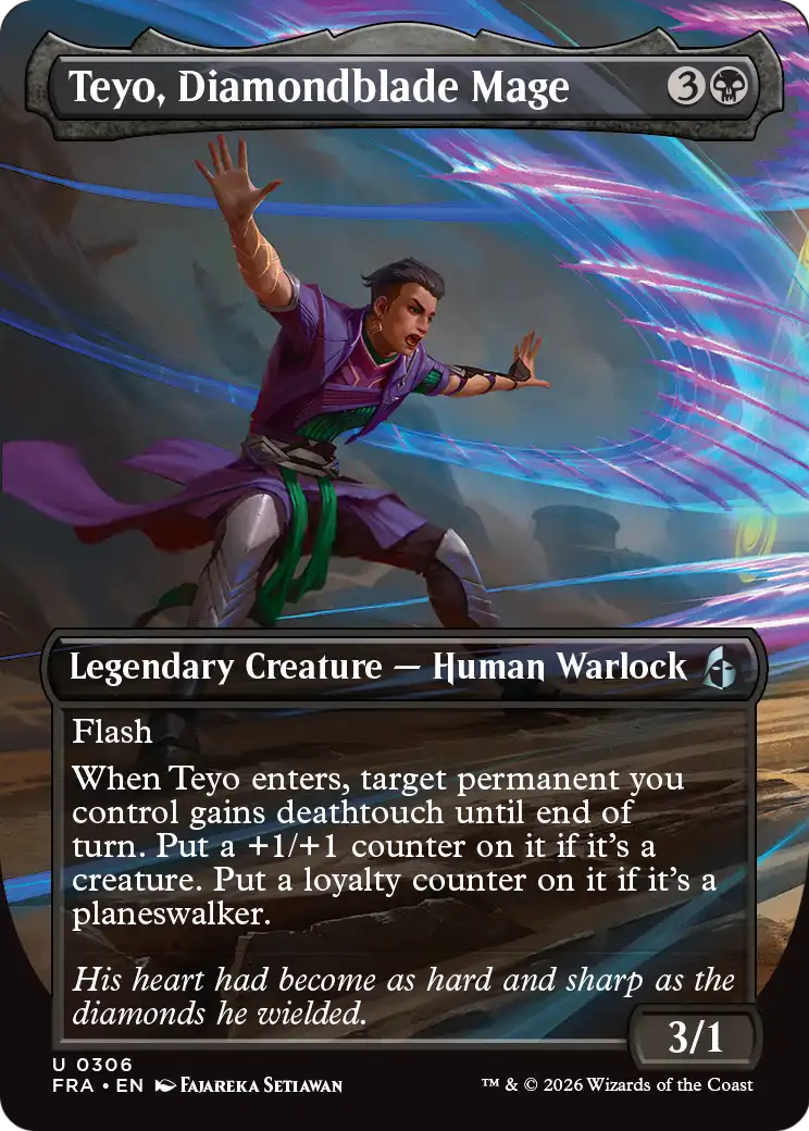Teyo, Diamondblade Mage (Borderless) [Reality Fracture] | Gamers Paradise