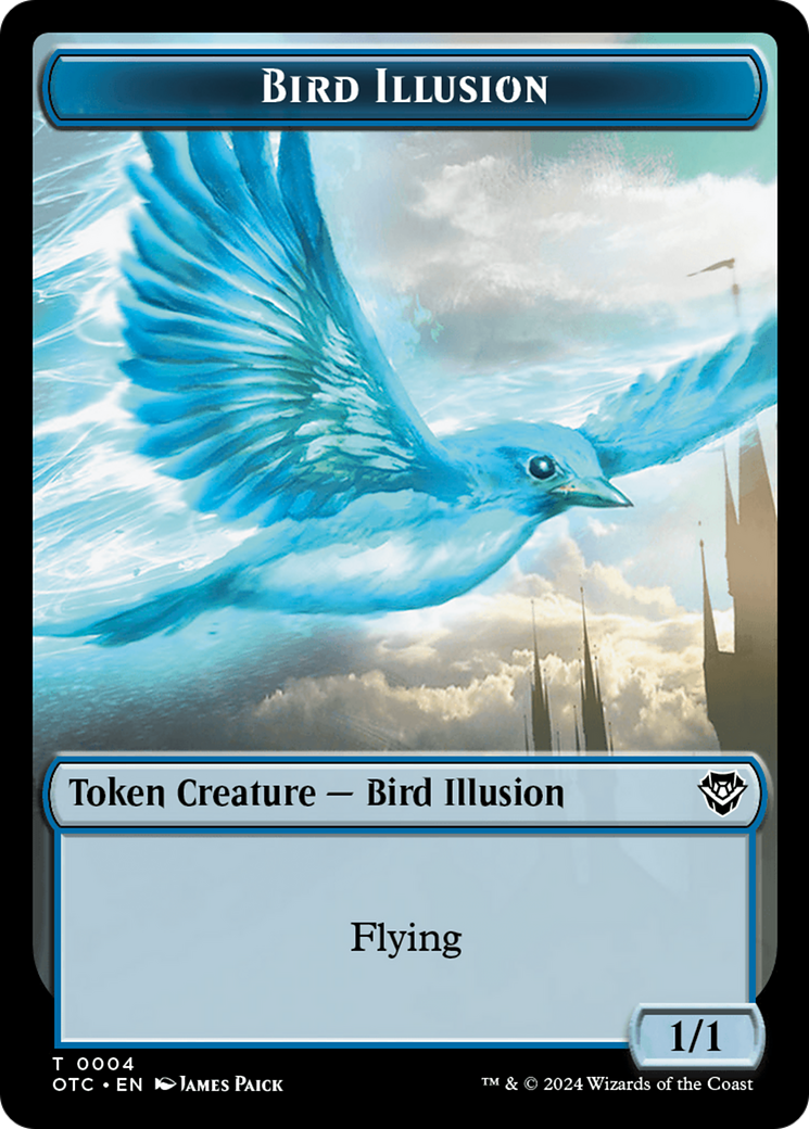 Bird Illusion // Elemental (0014) Double-Sided Token [Outlaws of Thunder Junction Commander Tokens] | Gamers Paradise