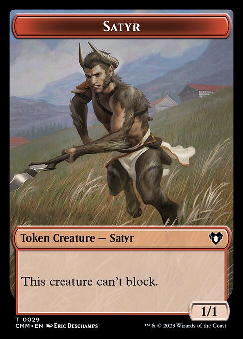 Spirit (0010) // Satyr Double-Sided Token [Commander Masters Tokens] | Gamers Paradise