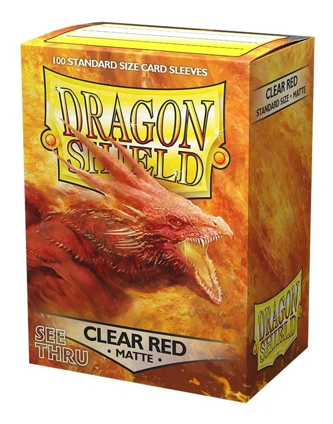 Dragon Shield: Standard 100ct Sleeves - Clear Red (Matte) | Gamers Paradise
