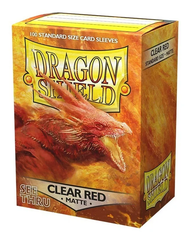 Dragon Shield: Standard 100ct Sleeves - Clear Red (Matte) | Gamers Paradise