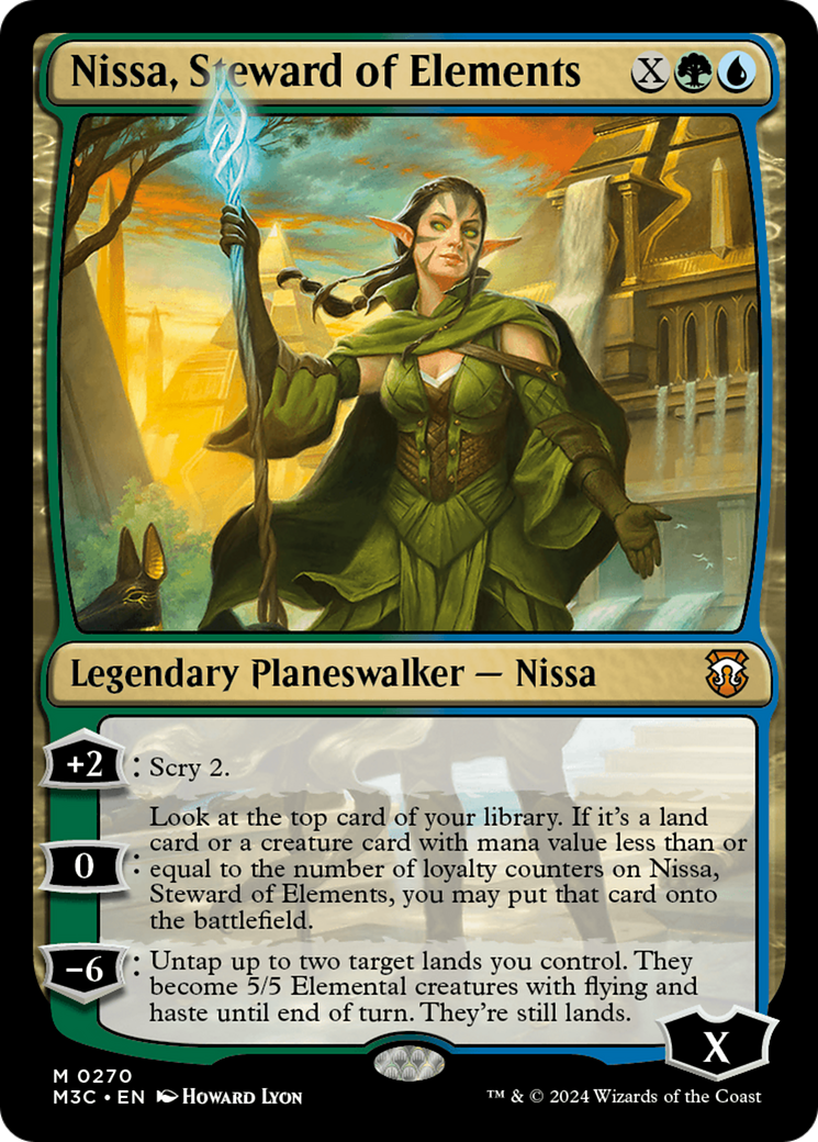 Nissa, Steward of Elements (Ripple Foil) [Modern Horizons 3 Commander] | Gamers Paradise
