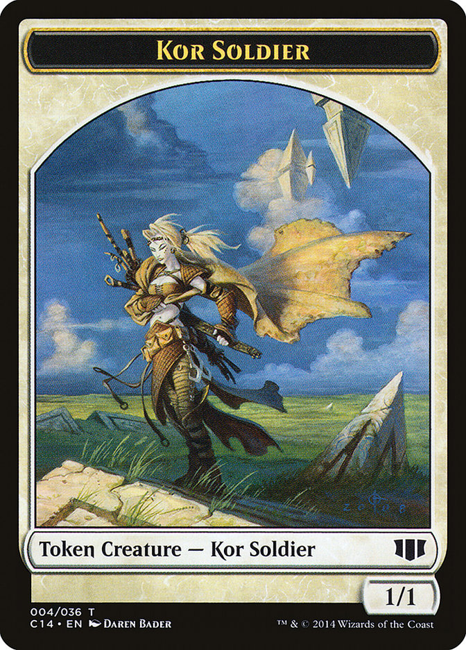 Kor Soldier // Pegasus Double-Sided Token [Commander 2014 Tokens] | Gamers Paradise
