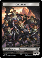 Orc Army (0018) // Food (0022) Double-Sided Token (Surge Foil) [The Lord of the Rings: Tales of Middle-Earth Tokens] | Gamers Paradise