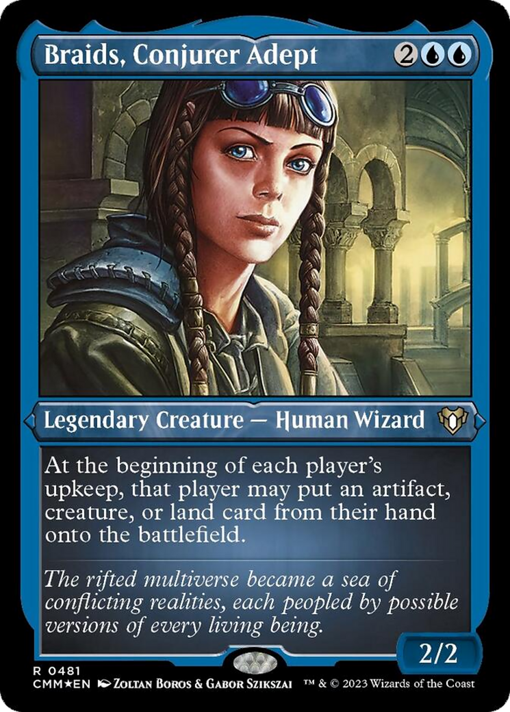 Braids, Conjurer Adept (Foil Etched) [Commander Masters] | Gamers Paradise