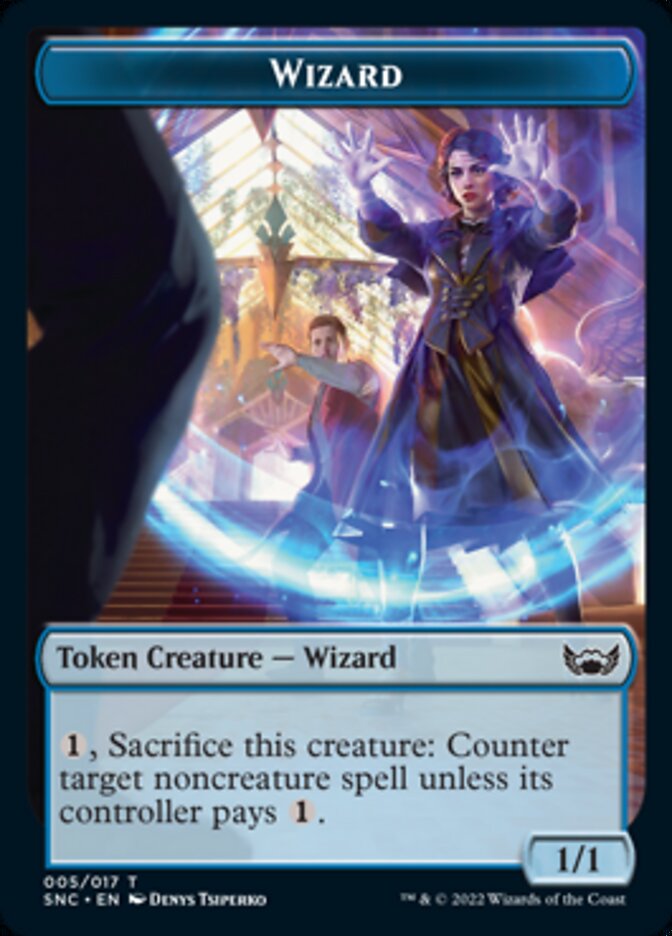Treasure (014) // Wizard Double-Sided Token [Streets of New Capenna Tokens] | Gamers Paradise