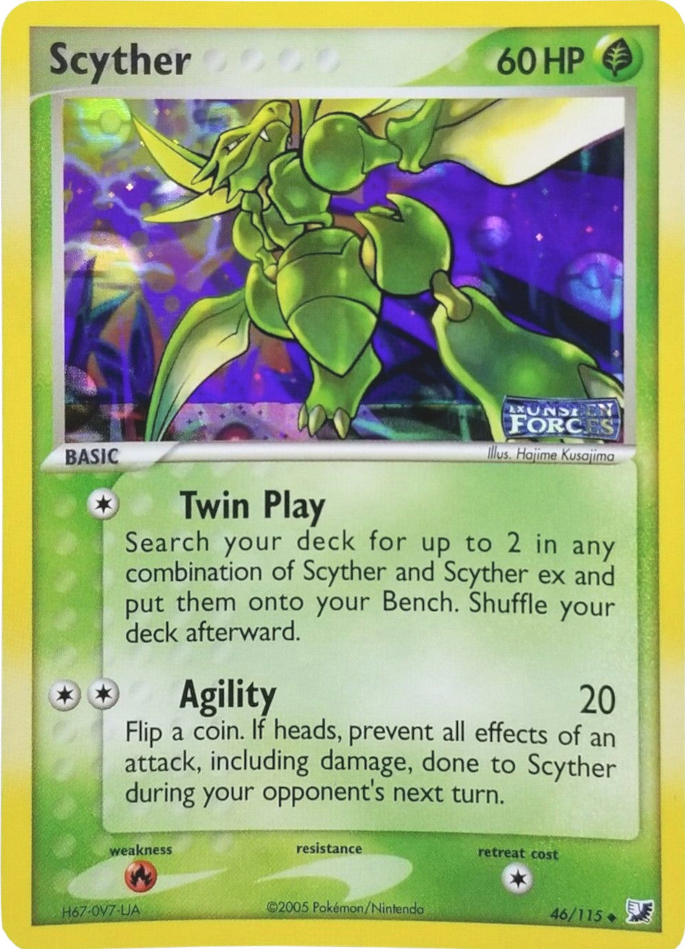 Scyther (46/115) (Stamped) [EX: Unseen Forces] | Gamers Paradise