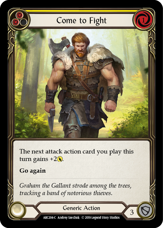 Come to Fight (Yellow) [ARC204-C] (Arcane Rising)  1st Edition Normal | Gamers Paradise