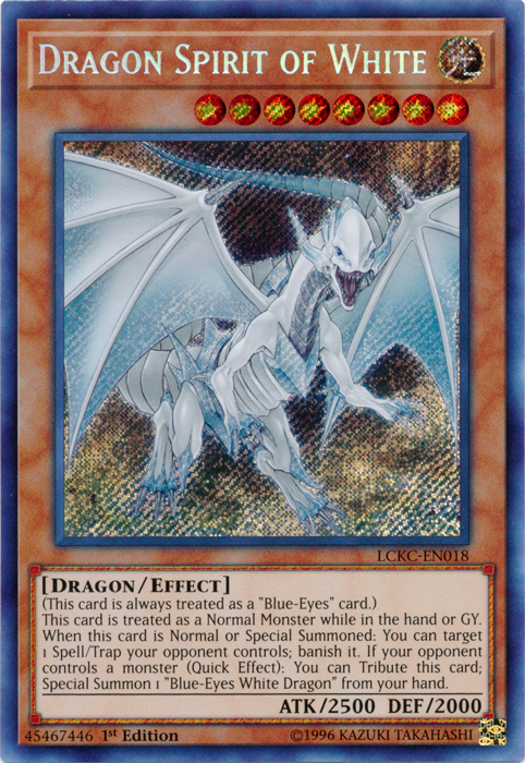 Dragon Spirit of White [LCKC-EN018] Secret Rare | Gamers Paradise