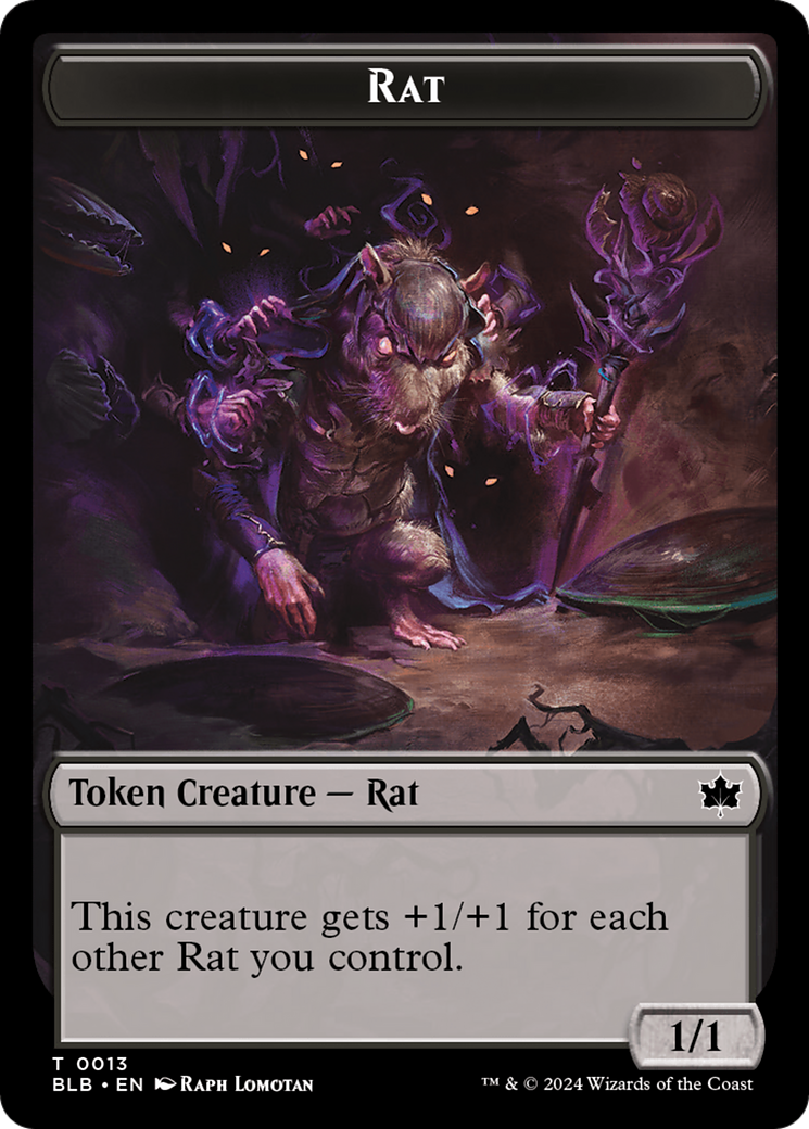 Rat Token [Bloomburrow Tokens] | Gamers Paradise