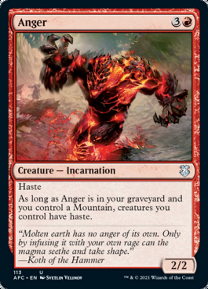 Anger [Dungeons & Dragons: Adventures in the Forgotten Realms Commander] | Gamers Paradise