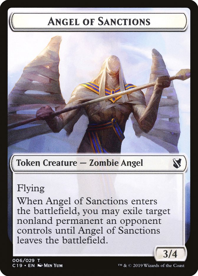 Angel of Sanctions Token [Commander 2019 Tokens] | Gamers Paradise