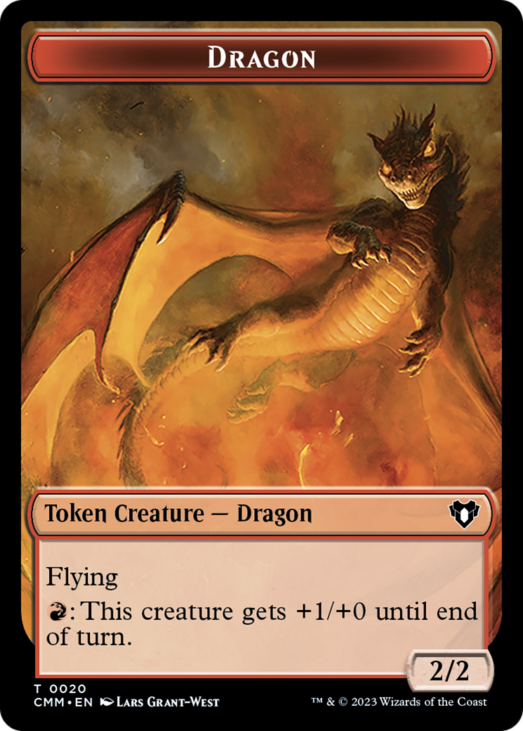 Servo // Dragon (0020) Double-Sided Token [Commander Masters Tokens] | Gamers Paradise