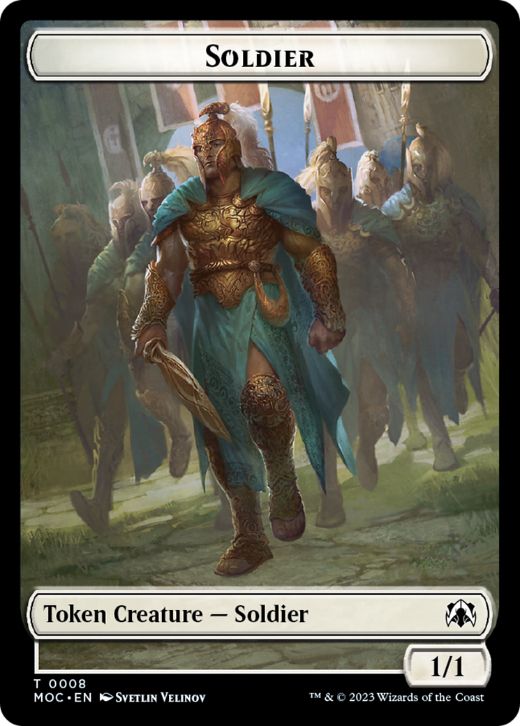 Vampire Knight // Soldier Double-Sided Token [March of the Machine Commander Tokens] | Gamers Paradise