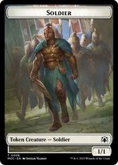 Vampire Knight // Soldier Double-Sided Token [March of the Machine Commander Tokens] | Gamers Paradise