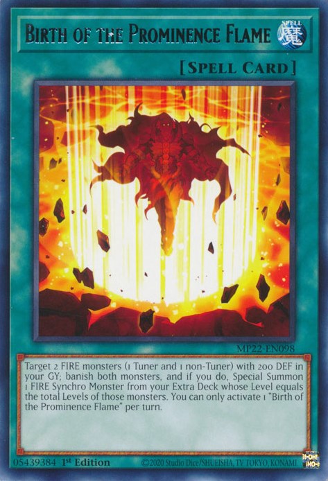Birth of the Prominence Flame [MP22-EN098] Rare | Gamers Paradise