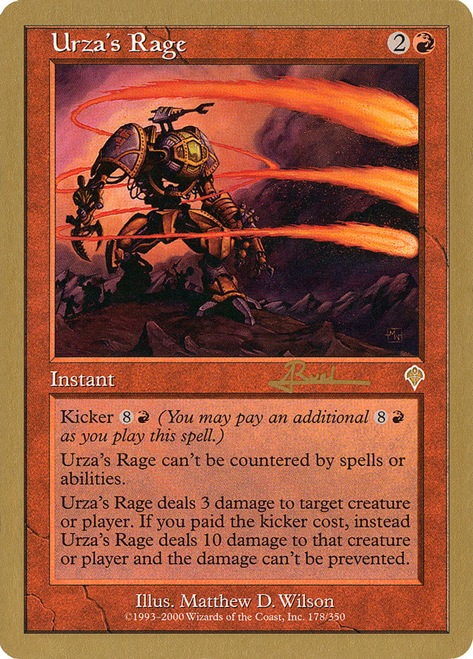Urza's Rage (Antoine Ruel) [World Championship Decks 2001] | Gamers Paradise