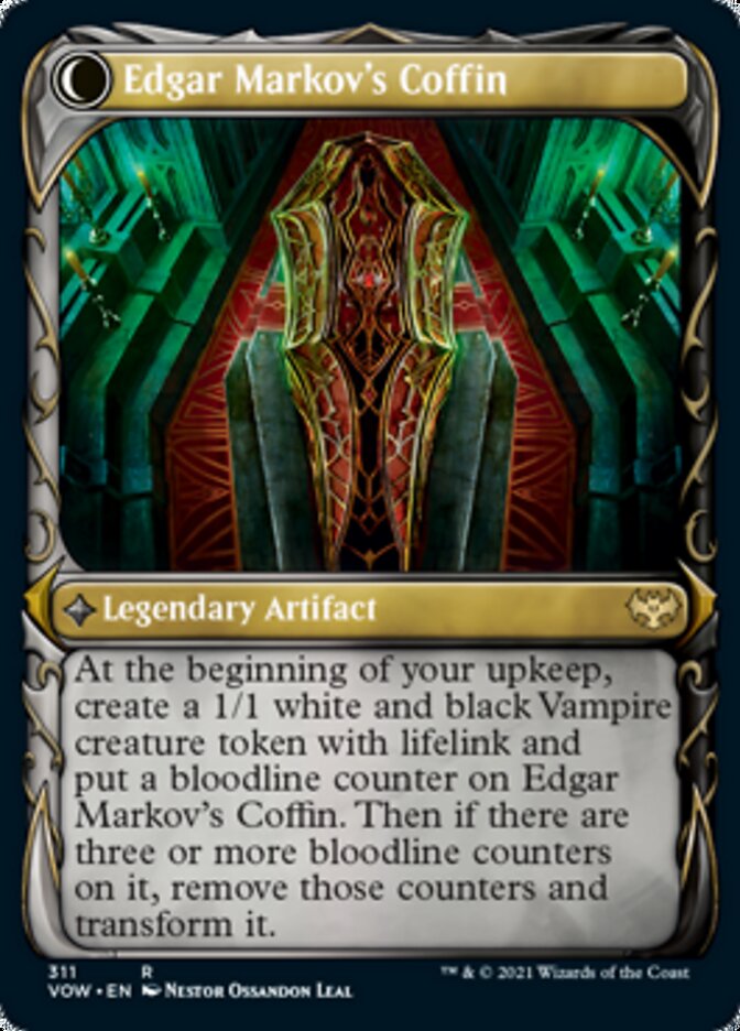 Edgar, Charmed Groom // Edgar Markov's Coffin (Showcase Fang Frame) [Innistrad: Crimson Vow] | Gamers Paradise