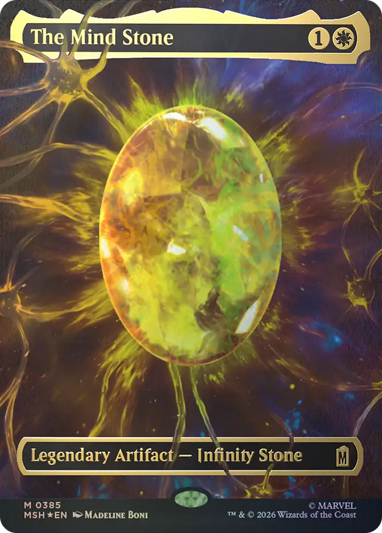 The Mind Stone (Borderless) (Cosmic Foil) [Marvel Super Heroes] | Gamers Paradise