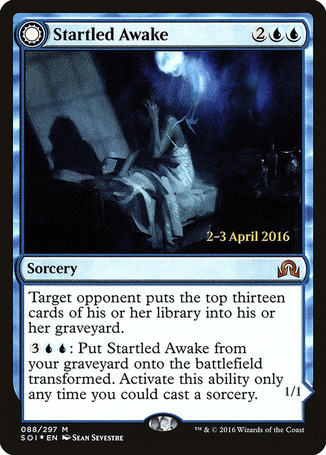 Startled Awake // Persistent Nightmare [Shadows over Innistrad Prerelease Promos] | Gamers Paradise