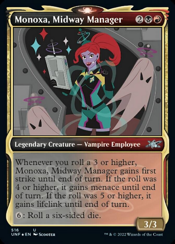 Monoxa, Midway Manager (Showcase) (Galaxy Foil) [Unfinity] | Gamers Paradise