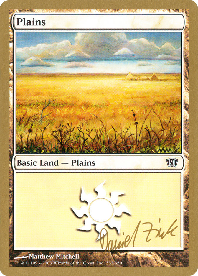 Plains (dz332) (Daniel Zink) [World Championship Decks 2003] | Gamers Paradise