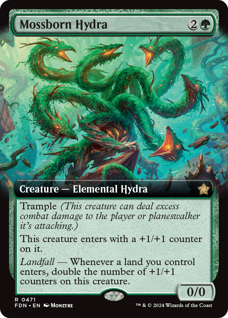 Mossborn Hydra (Extended Art) [Foundations] | Gamers Paradise