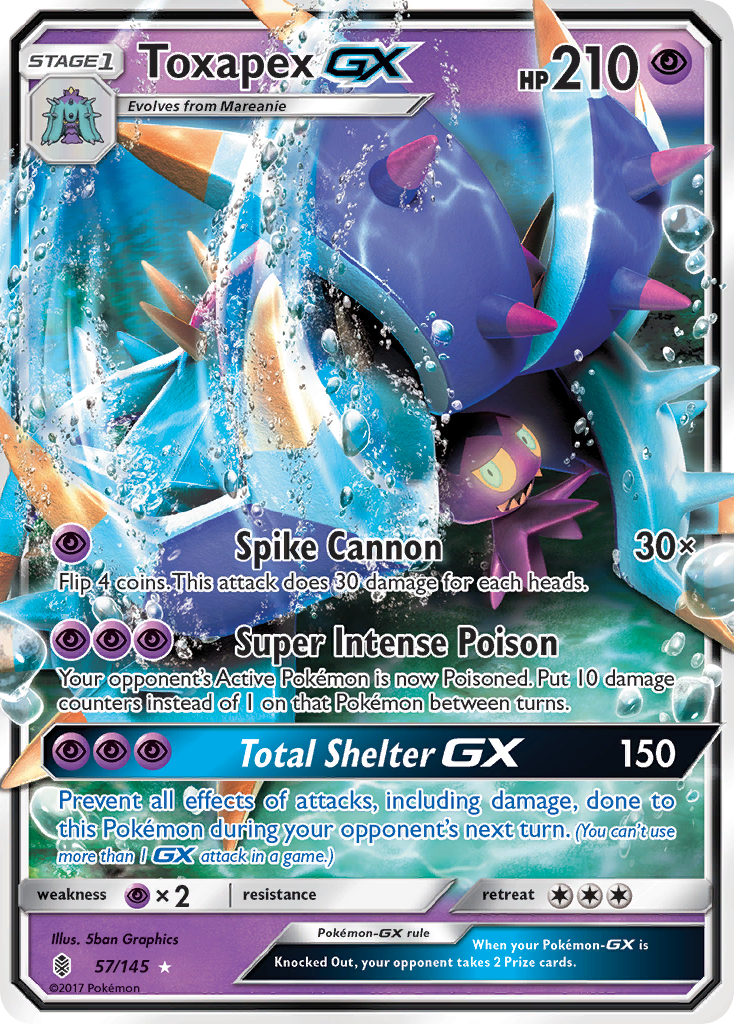Toxapex GX (57/145) [Sun & Moon: Guardians Rising] | Gamers Paradise