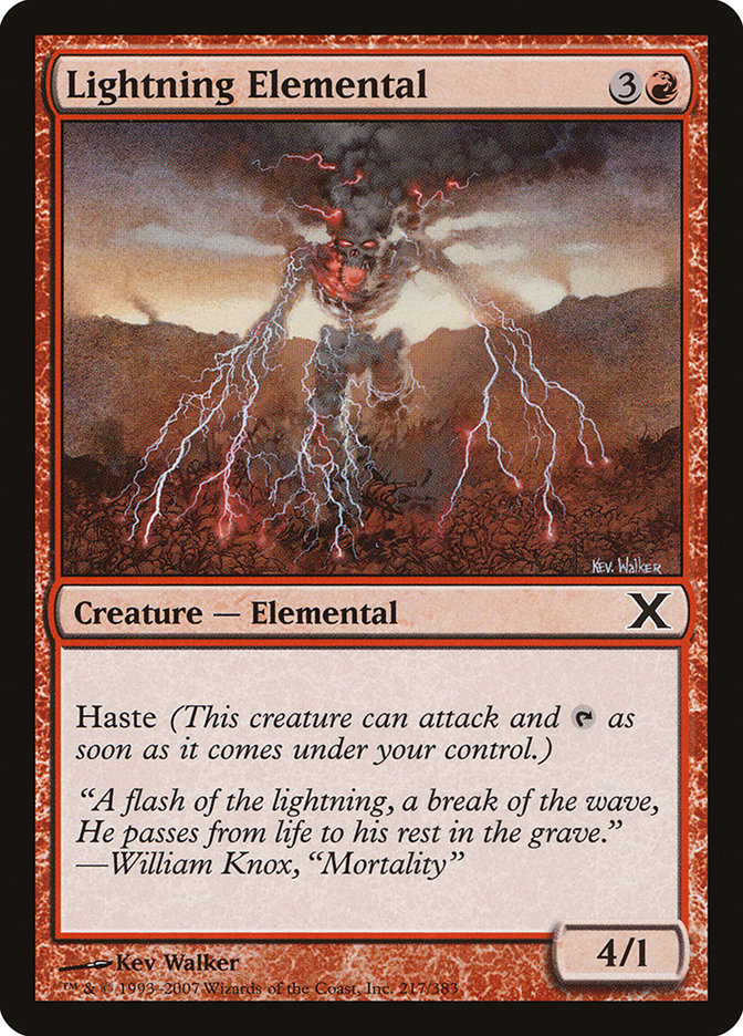 Lightning Elemental [Tenth Edition] | Gamers Paradise