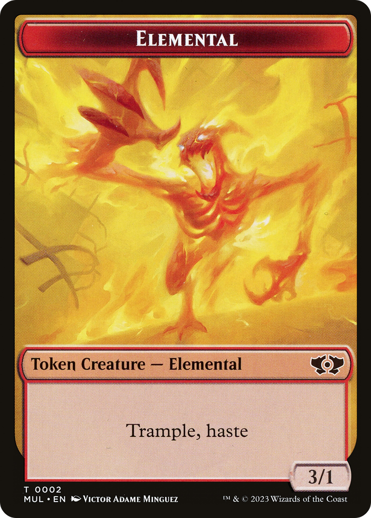 Elemental (02) // Teferi's Talent Emblem Double-Sided Token [March of the Machine Commander Tokens] | Gamers Paradise
