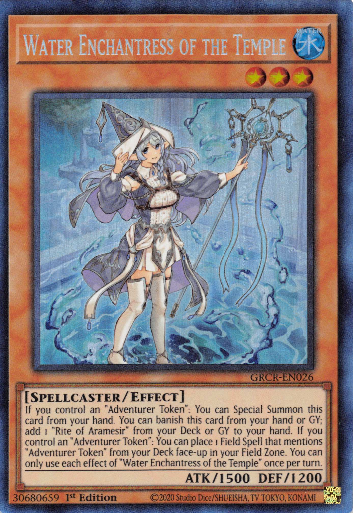 Water Enchantress of the Temple [GRCR-EN026] Collector's Rare | Gamers Paradise