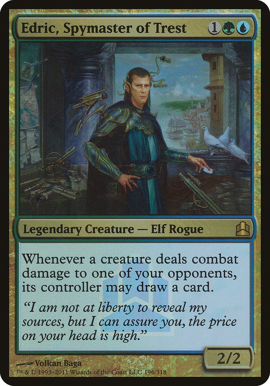Edric, Spymaster of Trest (Launch) (Oversized) [Commander 2011 Oversized] | Gamers Paradise